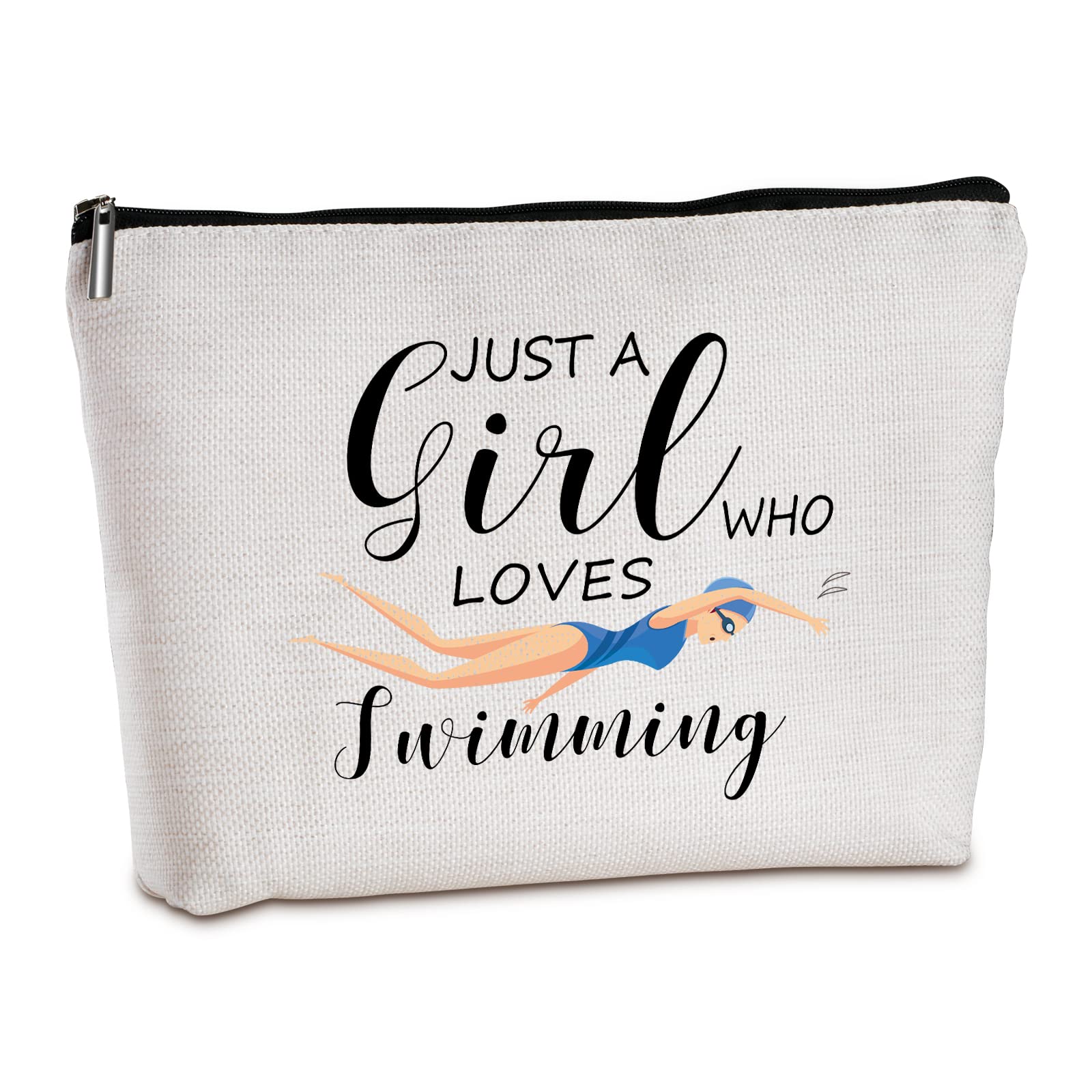 Wlesinzt Swim Travel Makeup Bags for Swimmers Gifts Swimming Accessories for Swimmer Swim Team Swimming Lover Gift for Daughter Sister Friend for