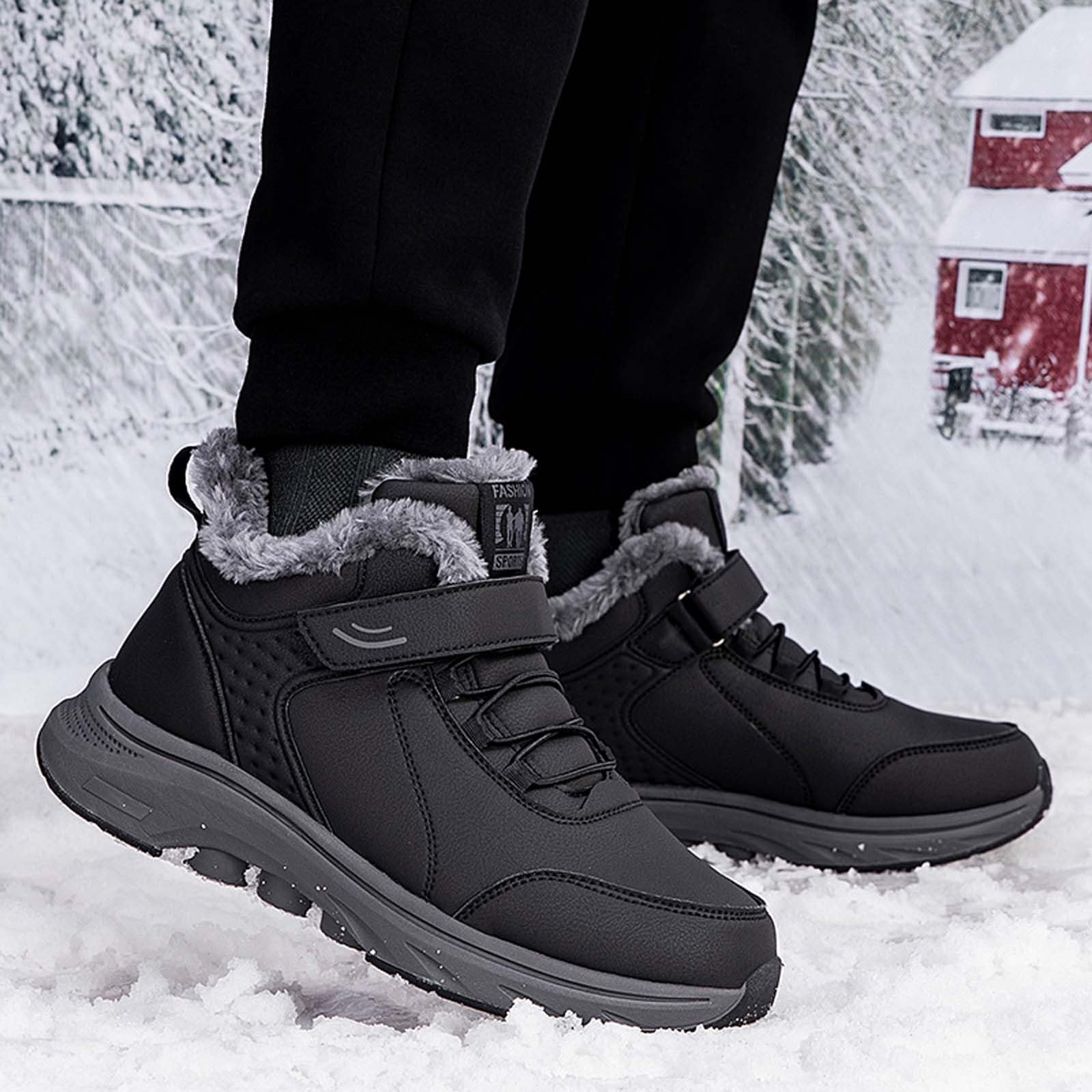 Lammfell Jack Fleecegefütterte Winterstiefel, Hohe, Fleecegefütterte, Dicke Wanderschuhe, Slipper Für Mütter Weiße Schuhe Damen Mit Absatz Badelatschen Damen 40 Extra Breite Schuhe