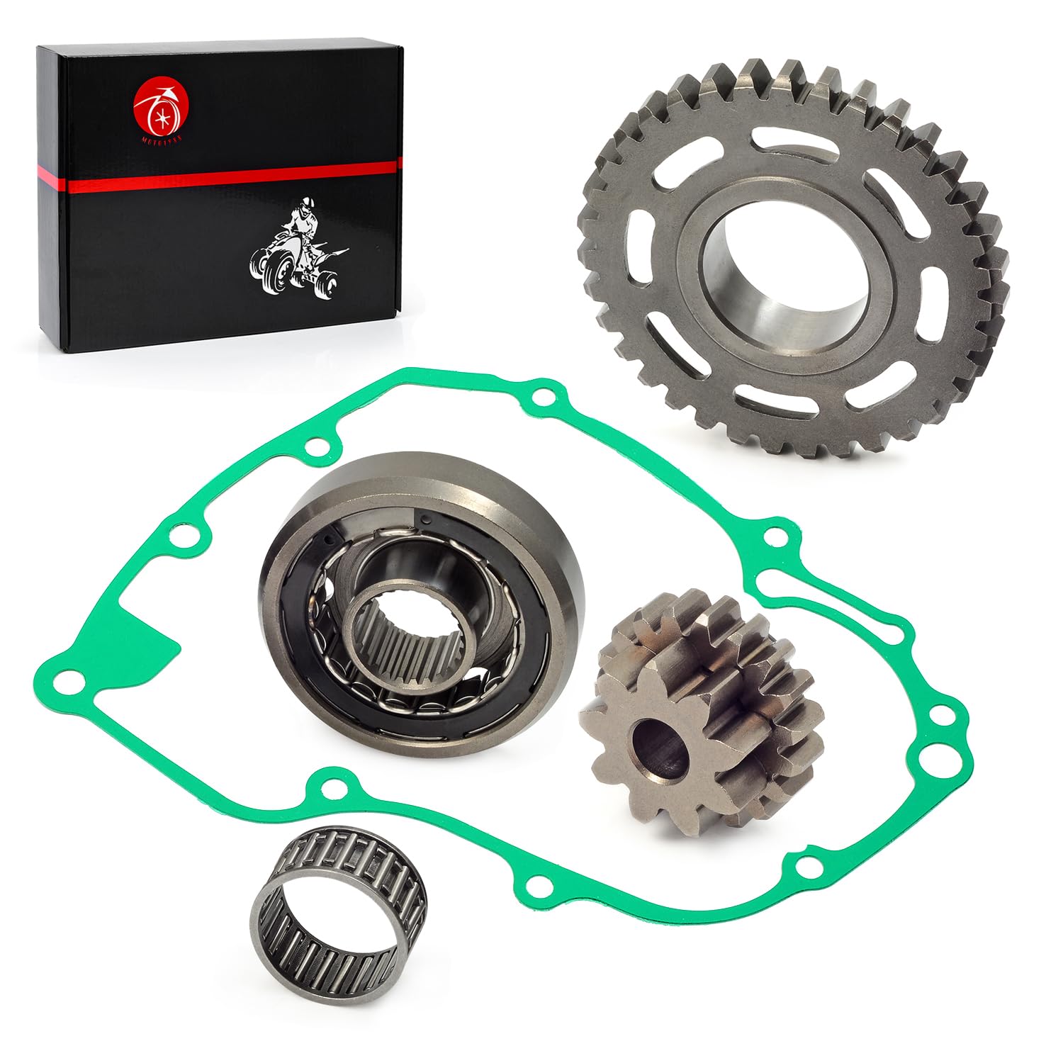 Starter Clutch & Gear Set For Honda CRF450X 2005-2017 - Complete Kit With Gasket 11395-MEY-671