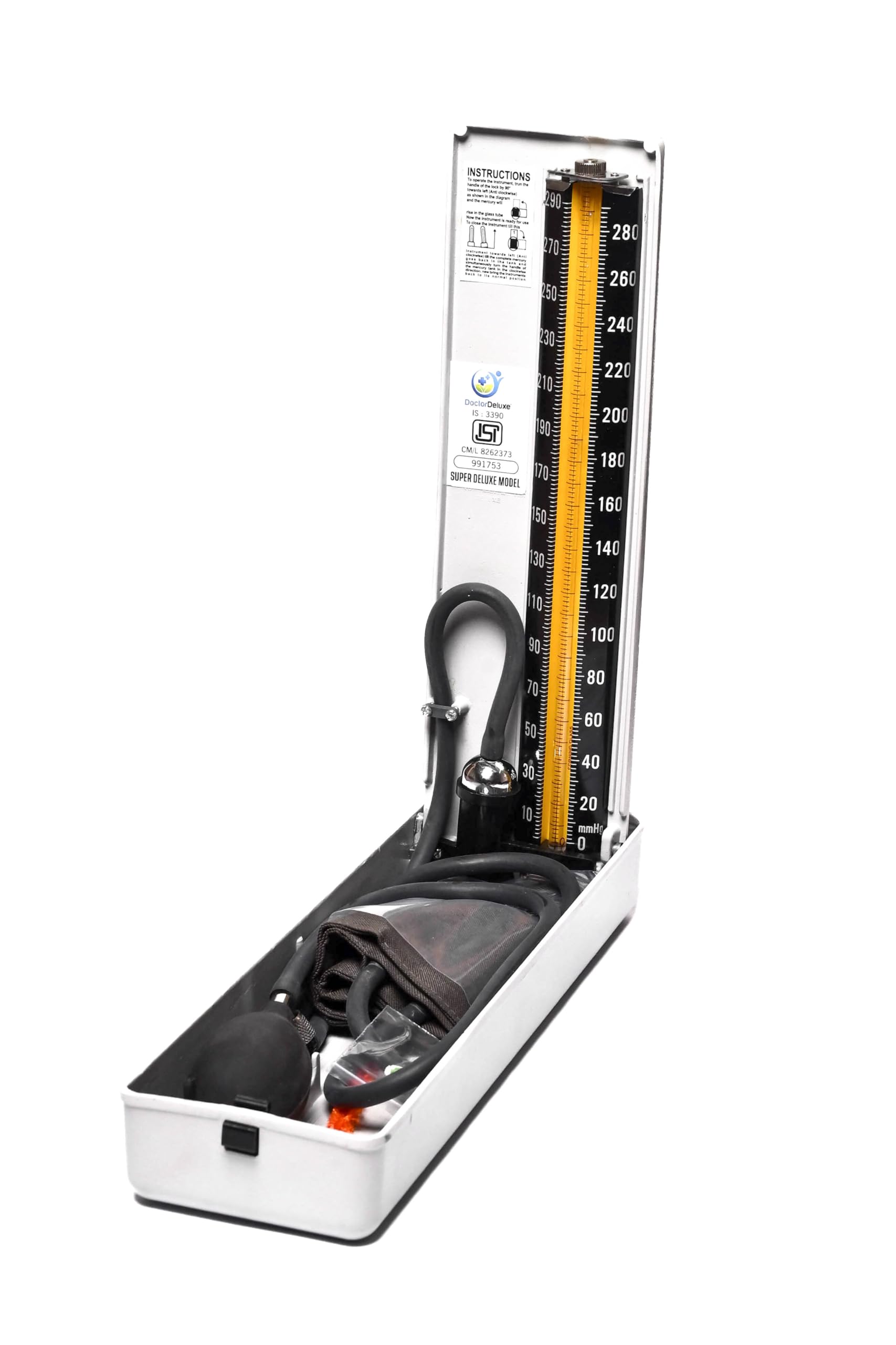 DoctorDeluxe Mercurial Sphygmomanometer Super Deluxe DD-MS-01
