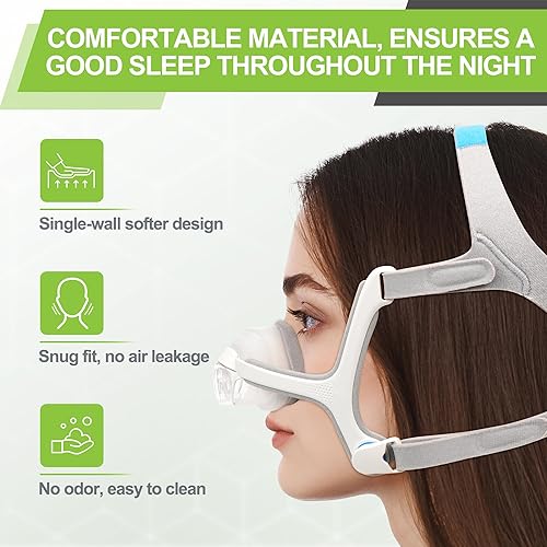 Miniatura 9 de Cojines de repuesto para N20 pequeños, suministros de cojín nasal de espuma viscoelástica N20, sellado seguro y más suave para mayor comodidad,