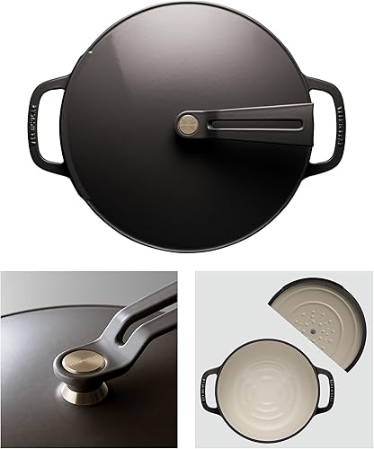 Miniatura 2 de Vermicular Horno Pot 2.0  Olla ligera de hierro fundido esmaltado  10.2 in (5.9 Qt)  No tóxico  Compatible con inducción  Horno holandés  Fabricado