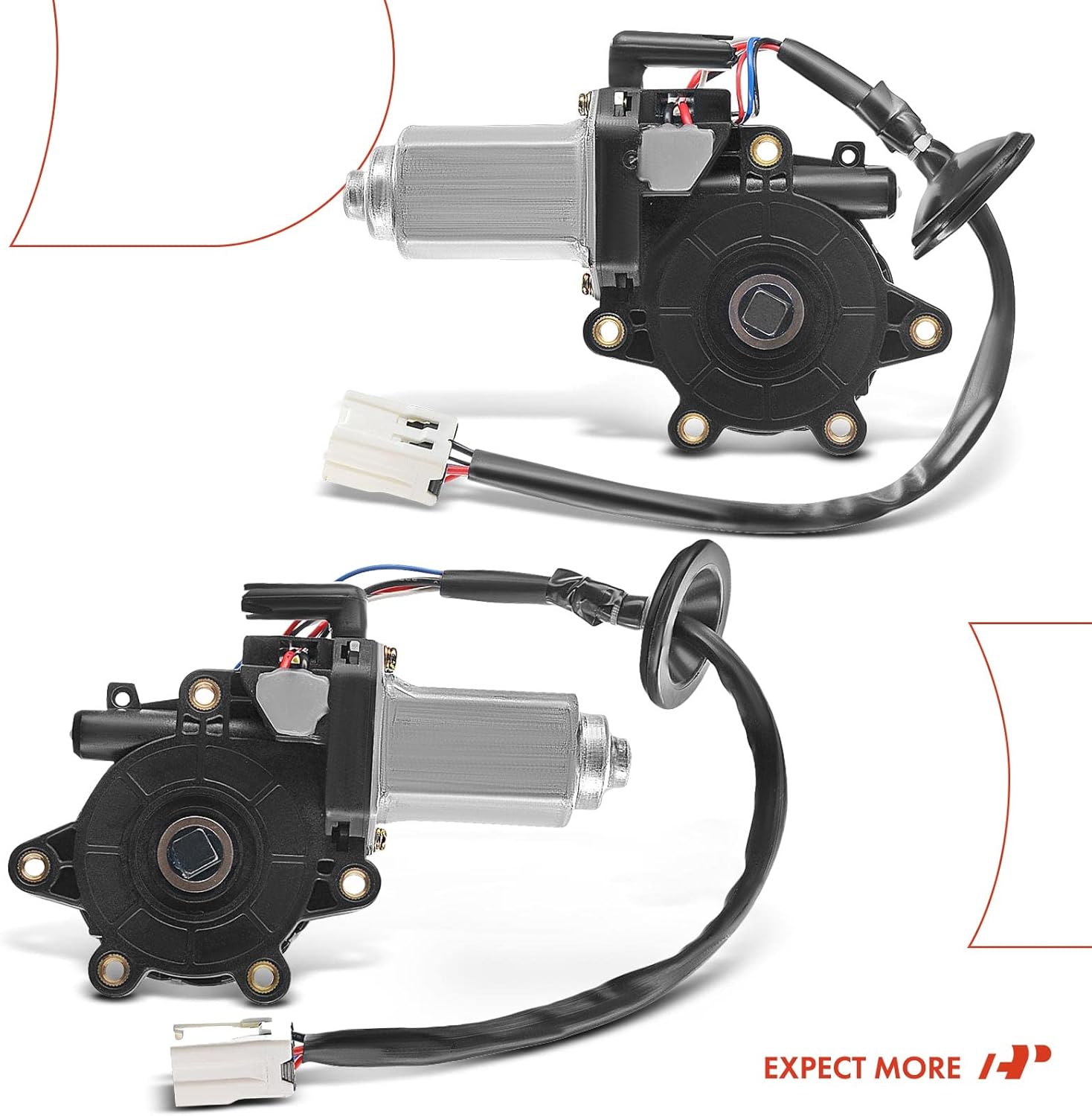 A-Premium Front Left and Right Power Window Lift Motor Compatible with Infiniti FX35, FX45 2003-2008, G35 2003-2006, Q45 2002-2006, Driver and Passenger Side, with Anti-Clip Function, 2-PC Set