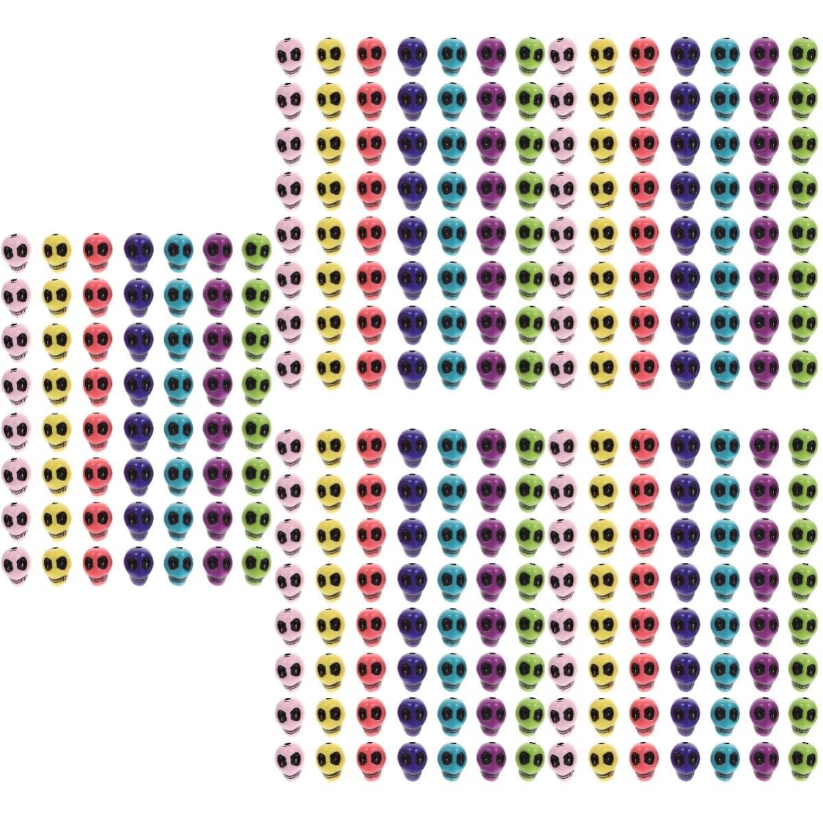 OSALADI 1500 Piezas Cuentas Acrílicas de Calavera para Hacer Pulseras y Collares, Diseño Único de Calavera, Material Resistente que No se Desvanece ni Rompe, Ideales para Halloween