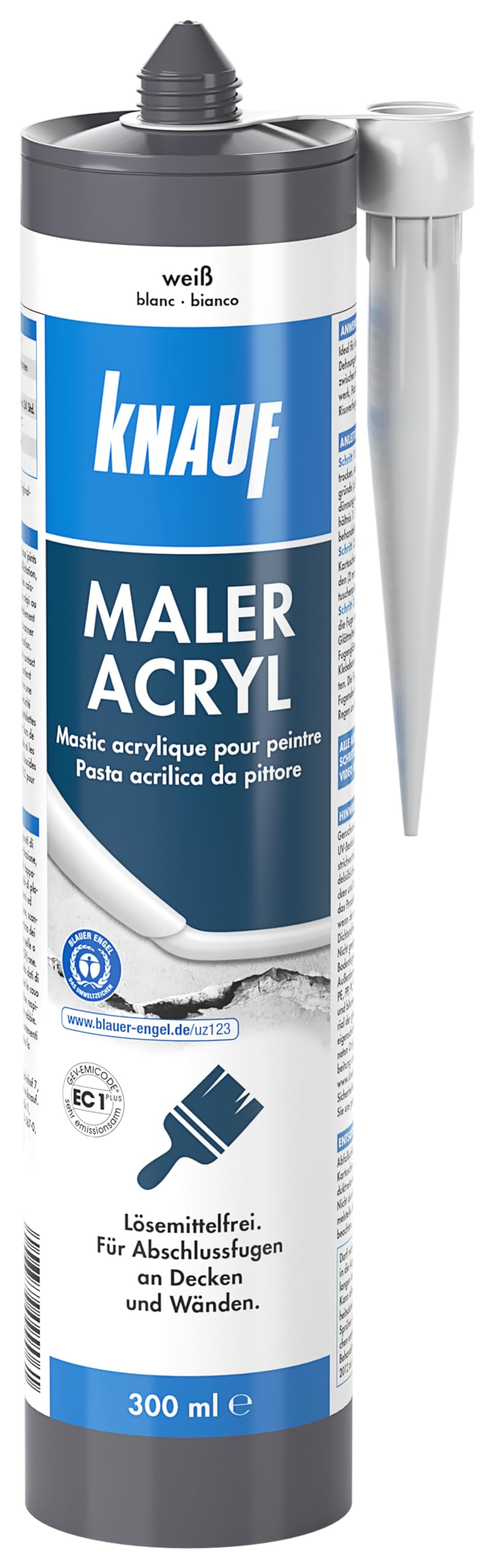 Knauf 593604 Fix+Finish Painter's Acrylic White, 300 ml : Amazon.de: DIY &  Tools