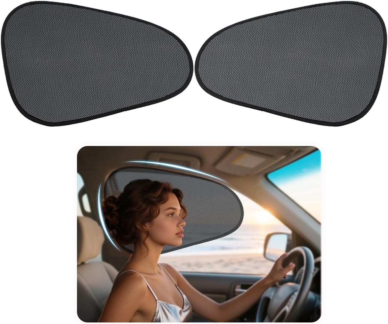 Car Window Shades,Car Sunshade for Baby and Kids,Breathable Mesh Sunshade with Static Cling Design,20.7in*12.8in