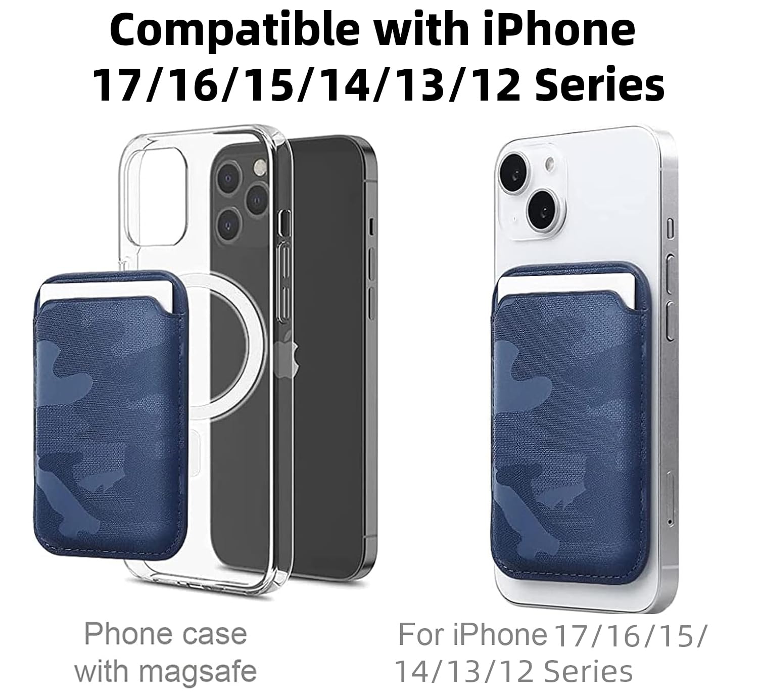 WALLFID Porta Carte Magnetico in Pelle Compatibile con MagSafe per iPhone 17,16,15,14,13 e 12 – Sottile,Compatto e Sicuro, fino a 3 Carte con Protezione RFID