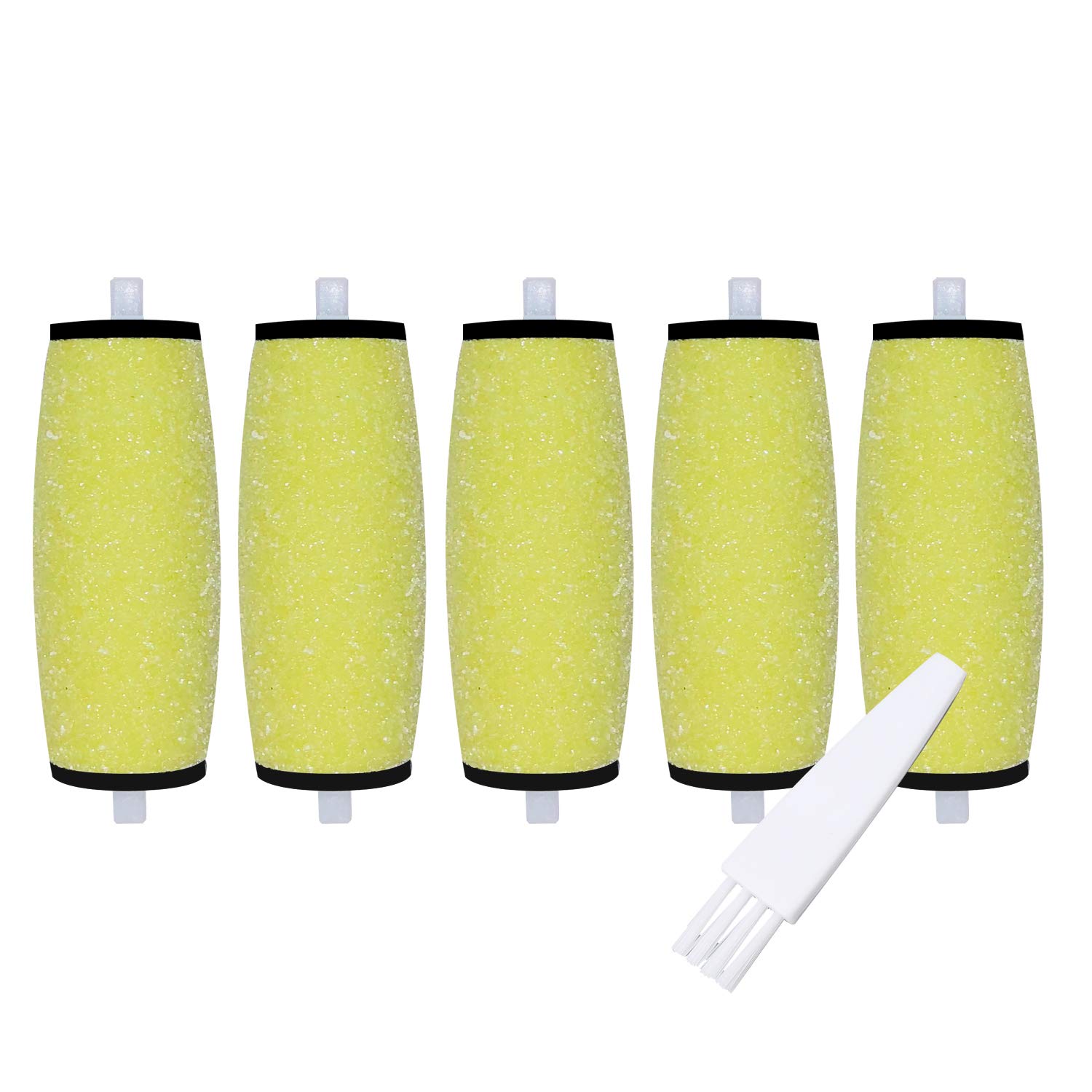 5 Pack Green Extra Coarse Replacement Rollers for Amope Pedi Refills Electronic Perfect Foot File Pedi Callus Remover Refills Include a Clean Brush