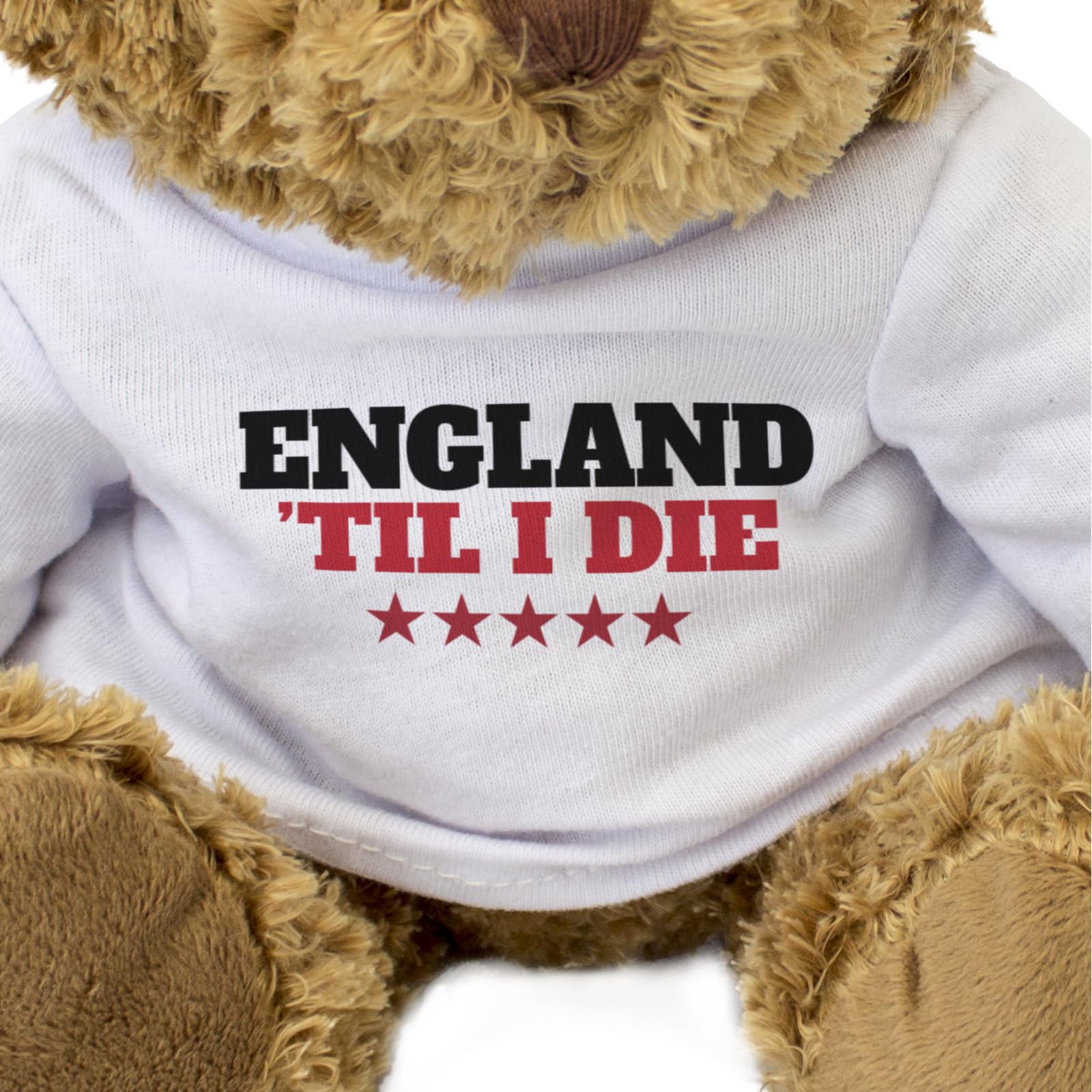 ENGLAND TIL I DIE - Teddy Bear - Cute Soft Cuddly Adorable - Gift Present, Brown - Image 3