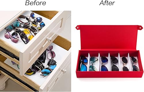 Miniatura 6 de TRIUMPH VISION Organizador de lentes de sol, soporte para lentes de almacenamiento, estuche para lentes múltiples, caja para gafas con tapa