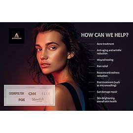 Aphrona | FDA cleared Moonlight LED Facial Mask Skin Care Mask, LED Light Therapy Red Blue light for Acne Removal Wrinkle Reduction