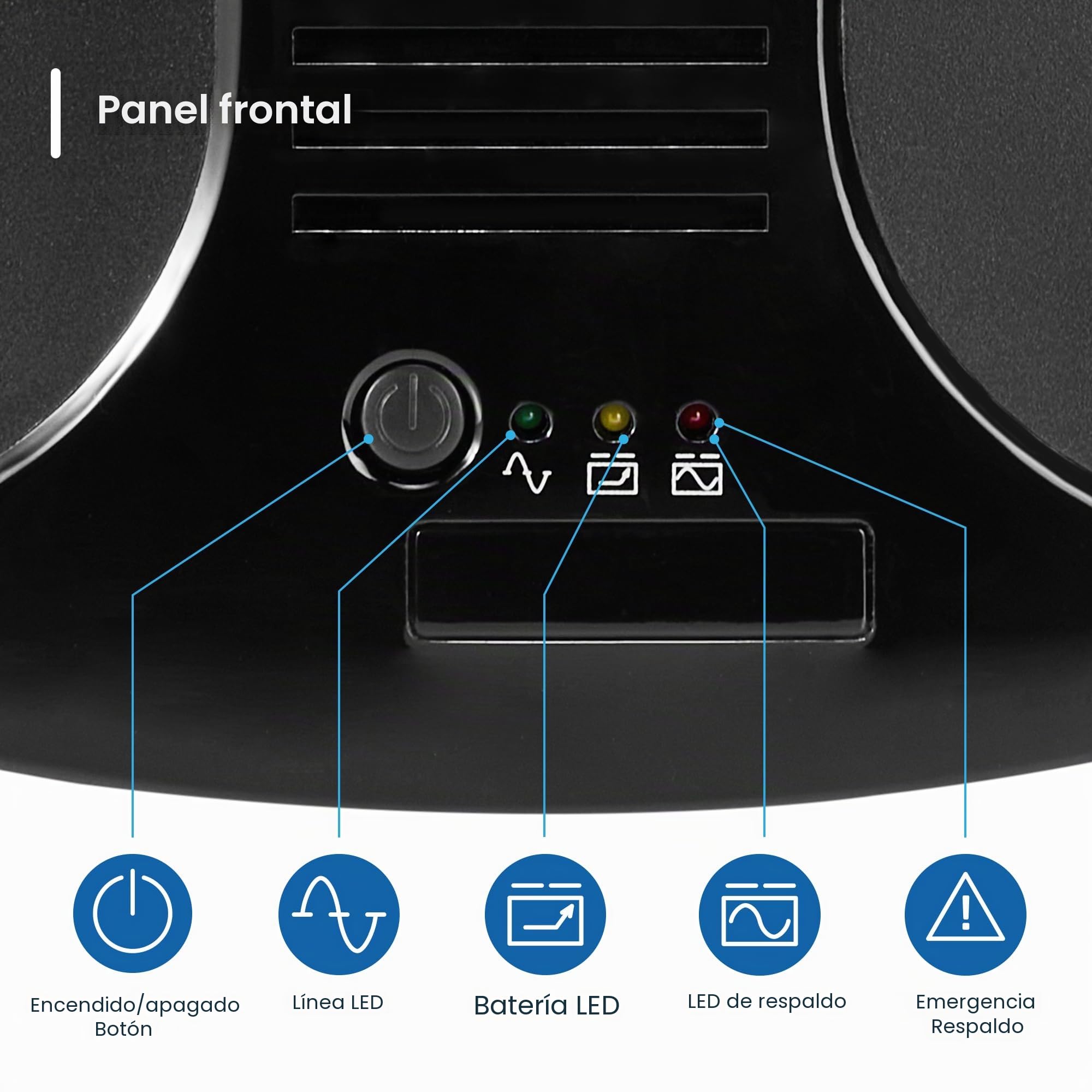 Ewent EW3945 SAI Sistema de Alimentación Ininterrumpida,SAI Line Interactive de 600VA,Fuente de alimentación de protección contra sobretensiones,AVR,Conexión a Tierra,6 Conectores de Salida Schuko