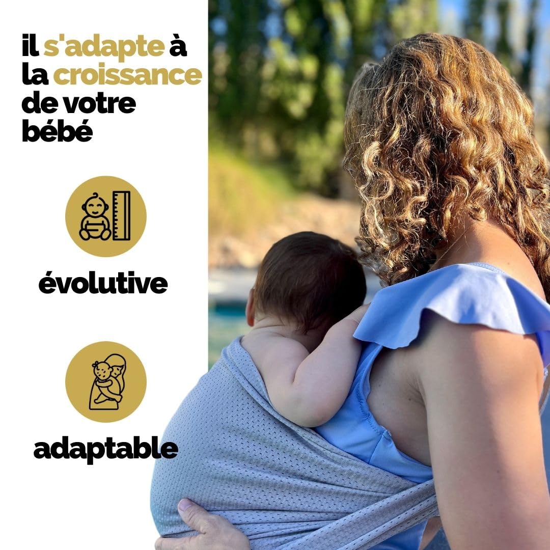 Amarsupiel | Porte-bébé à eau | Séchage ultra rapide | Porte-bébé ergonomique | Certifié OEKOTEX | Fabriqué en Espagne | Facile à utiliser