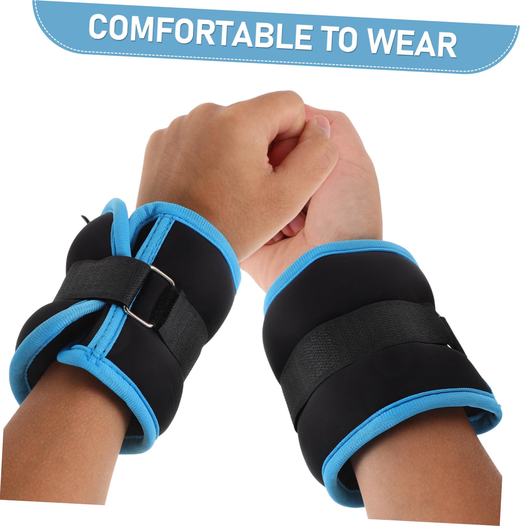 Pesi Cavigliere da Fitness 0,5kg, 2 Pezzi, Neoprene e Sabbia di Ferro, per Allenamento a Casa e Jogging Pesetti Polsi