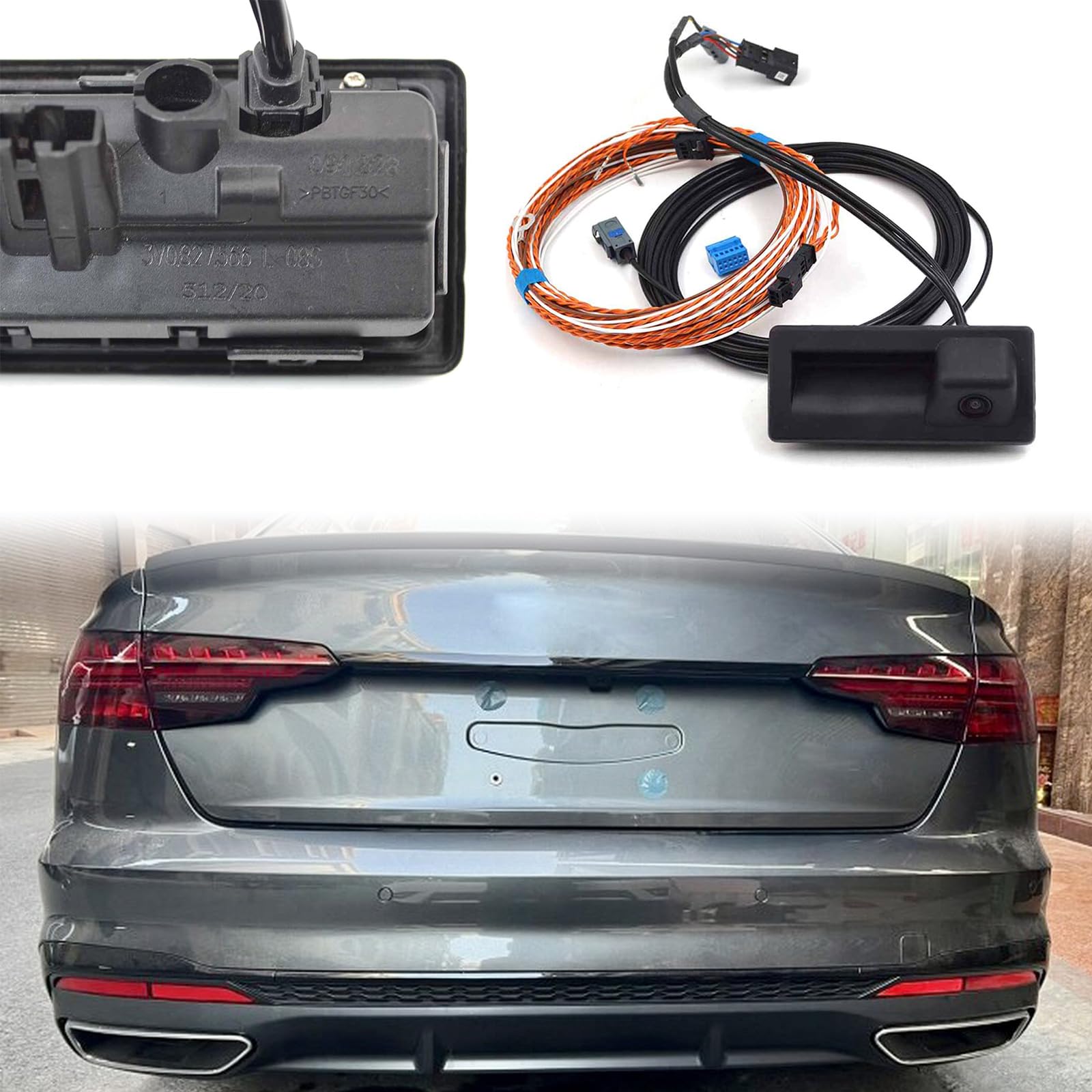 3V0827566L - Accessorio per auto, con impugnatura per bagagliaio, con linea di guida