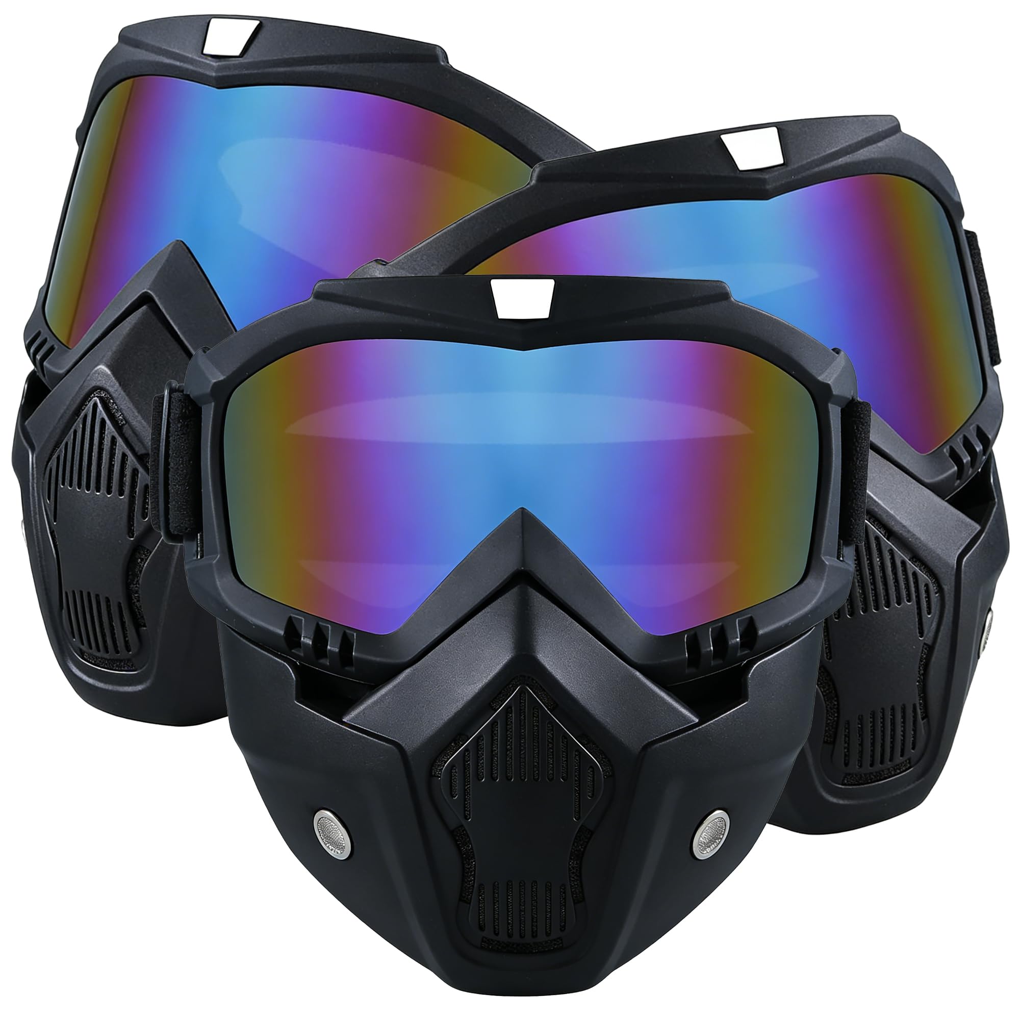 Paintball Mask Anti Fog,Tactical Full Face Mask Ski Mask Goggles Detachable Adjustable,Motorcycle Riding Face Protection
