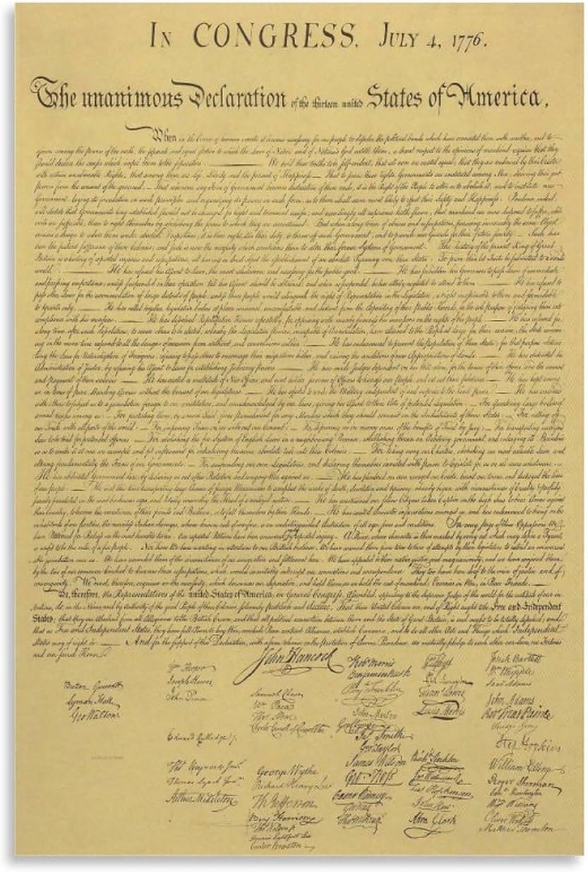 Ozibgs American Declaration of Independence Posters, Retro