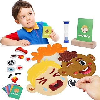 Social Emotional Learning Toys for Kids with Facial Expressions and Emotional Flashcards Preschool Learning Activities Emotion Toys for Boys Girls Back to School Gift