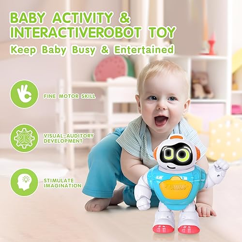 Miniatura 3 de Juguetes de 2 años para niños y niñas robot de actividades para bebés de 2 años  Juguetes musicales con luz para 18 meses  Juguetes interactivos de