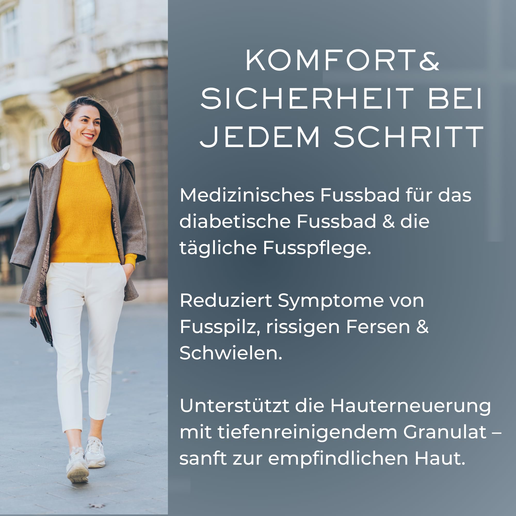 BIOpH+ Medizinisches Fußbad 250 g | Für Diabetiker geeignet | Klinisch geprüft bei Fußpilz, rissigen Fersen, Hornhaut und trockener Haut | Tiefenreinigung und Hauterneuerung