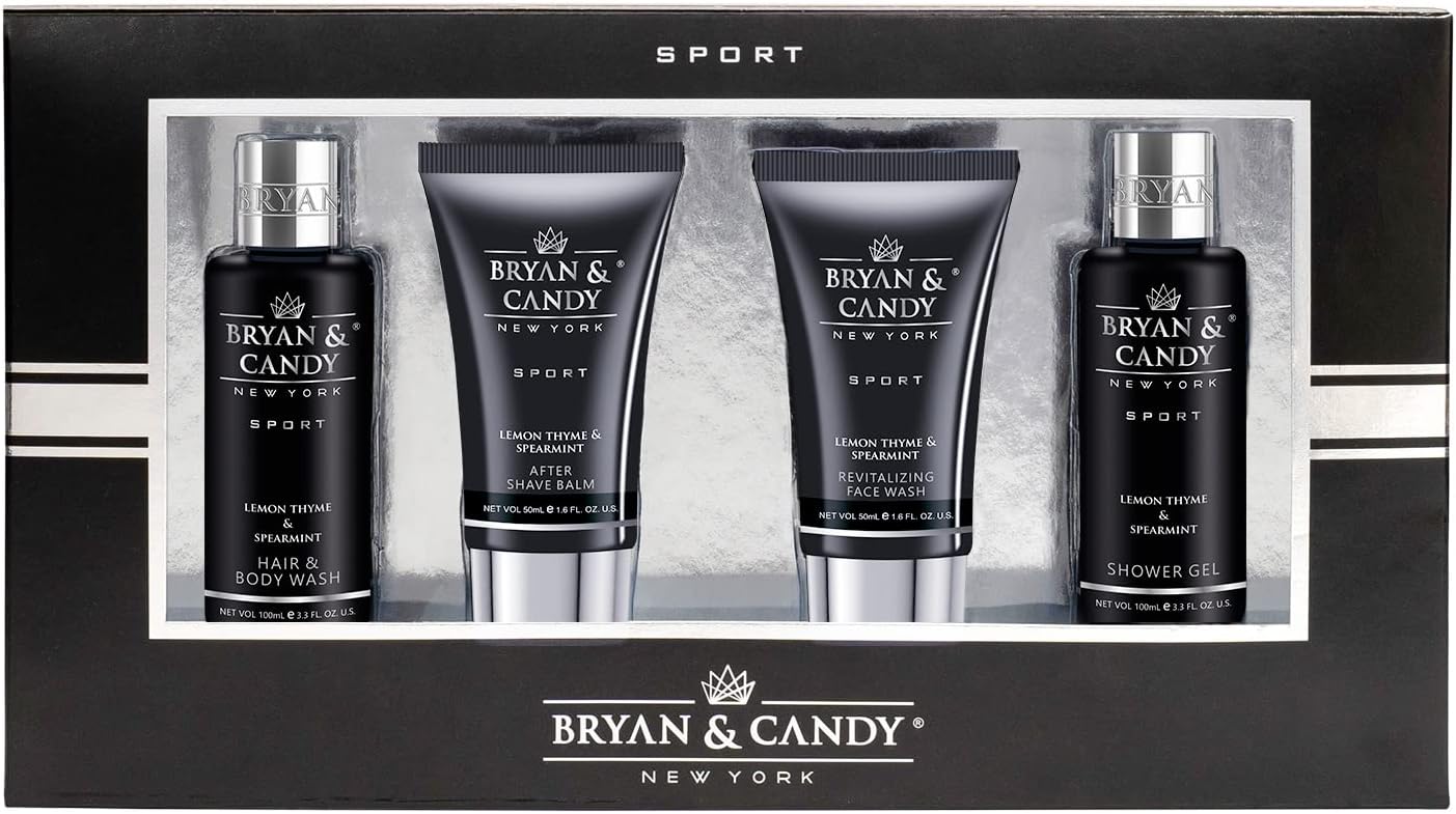 Bryan & Candy Complete Face & Body Care Kit Valentine Gift Set for Men |100% Vegan | Skin-Friendly pH 5.5 for All Skin Types,SLS & Paraben Free (LEMON & THYME KIT)
