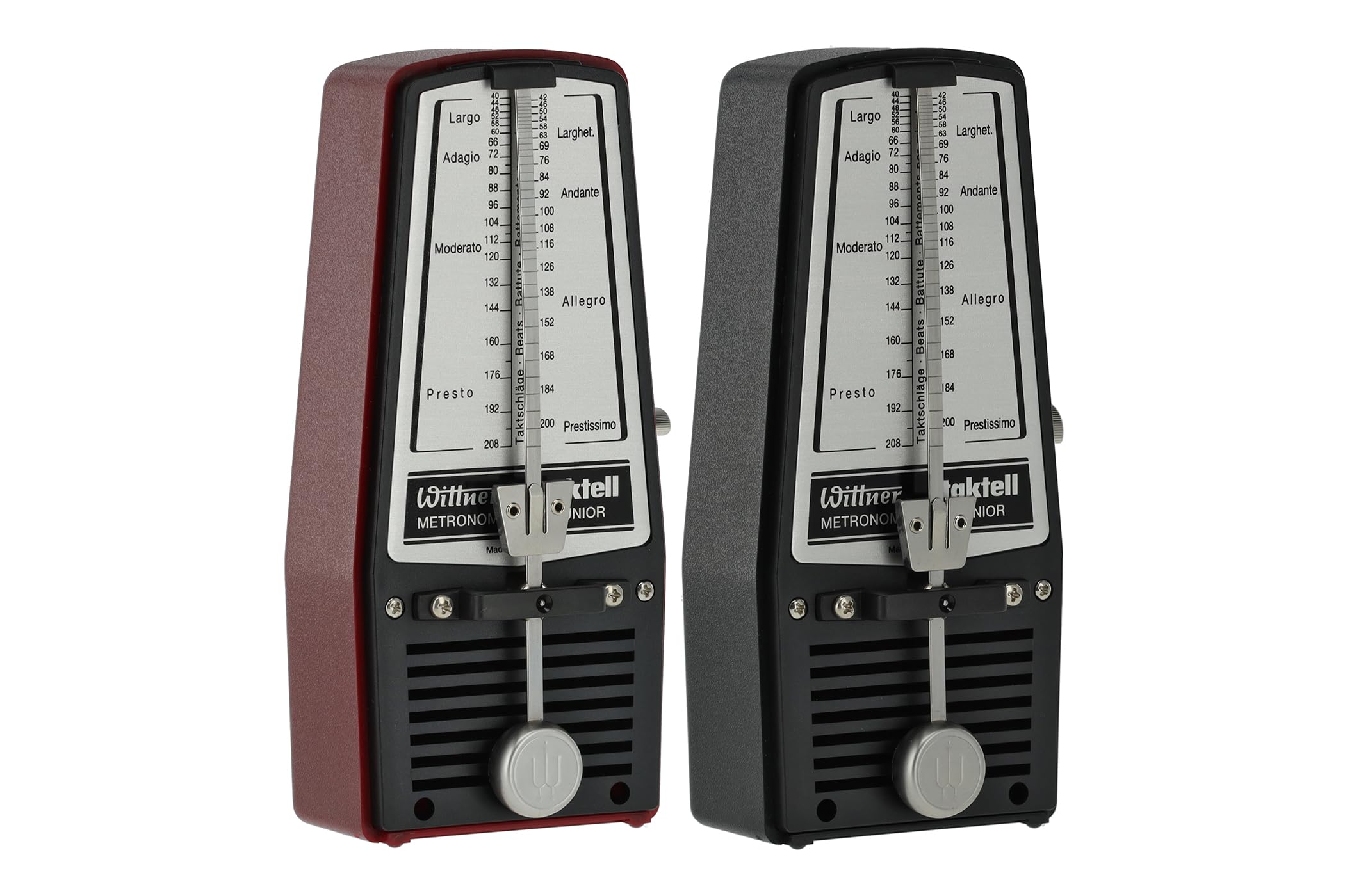 Wittner Metronom Taktell Junior Serie 820 Mechanisch Schwarz Kunststoffgehäuse Made in Germany