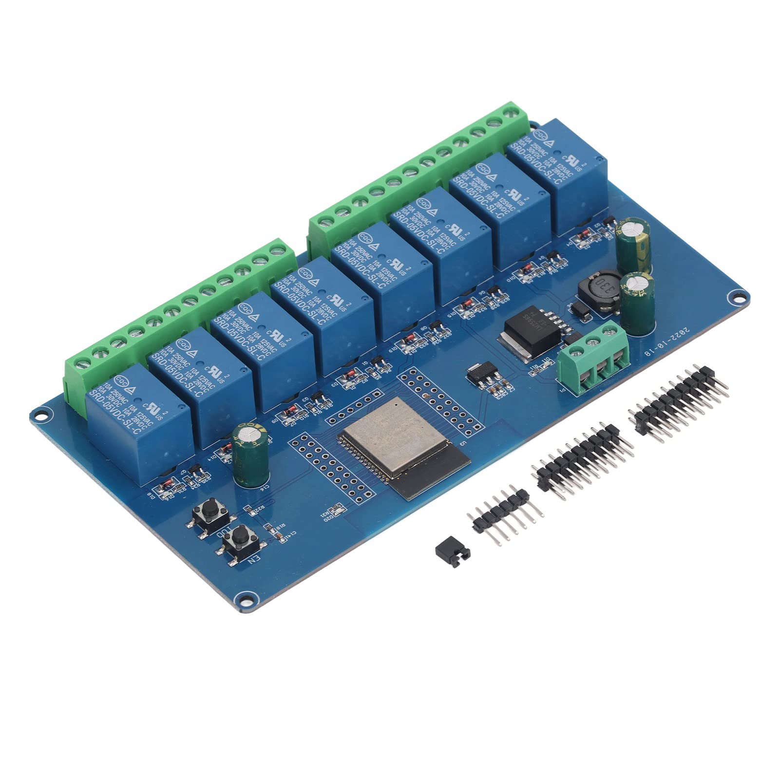 Fafeicy Módulo de Relé 8 Canales con WiFi y BLE, Control Inalámbrico IoT, Automatización Inteligente, 5-30V DC