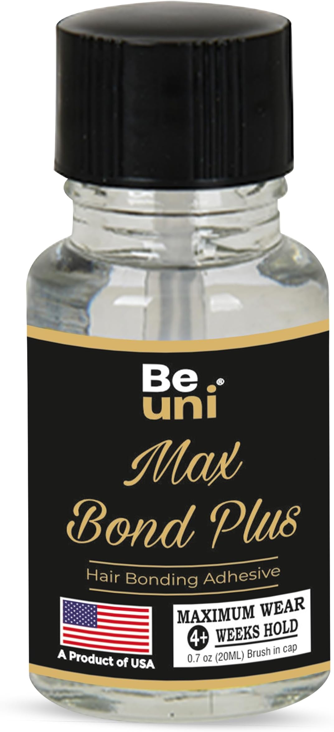 Max Bond Plus Hair Patch Glue for Men | Strong Hold up to 4+ Weeks | Waterproof Hair Wig Glue Adhesive | Skin Friendly & Latex Free | Pack of 1 (20 ml)