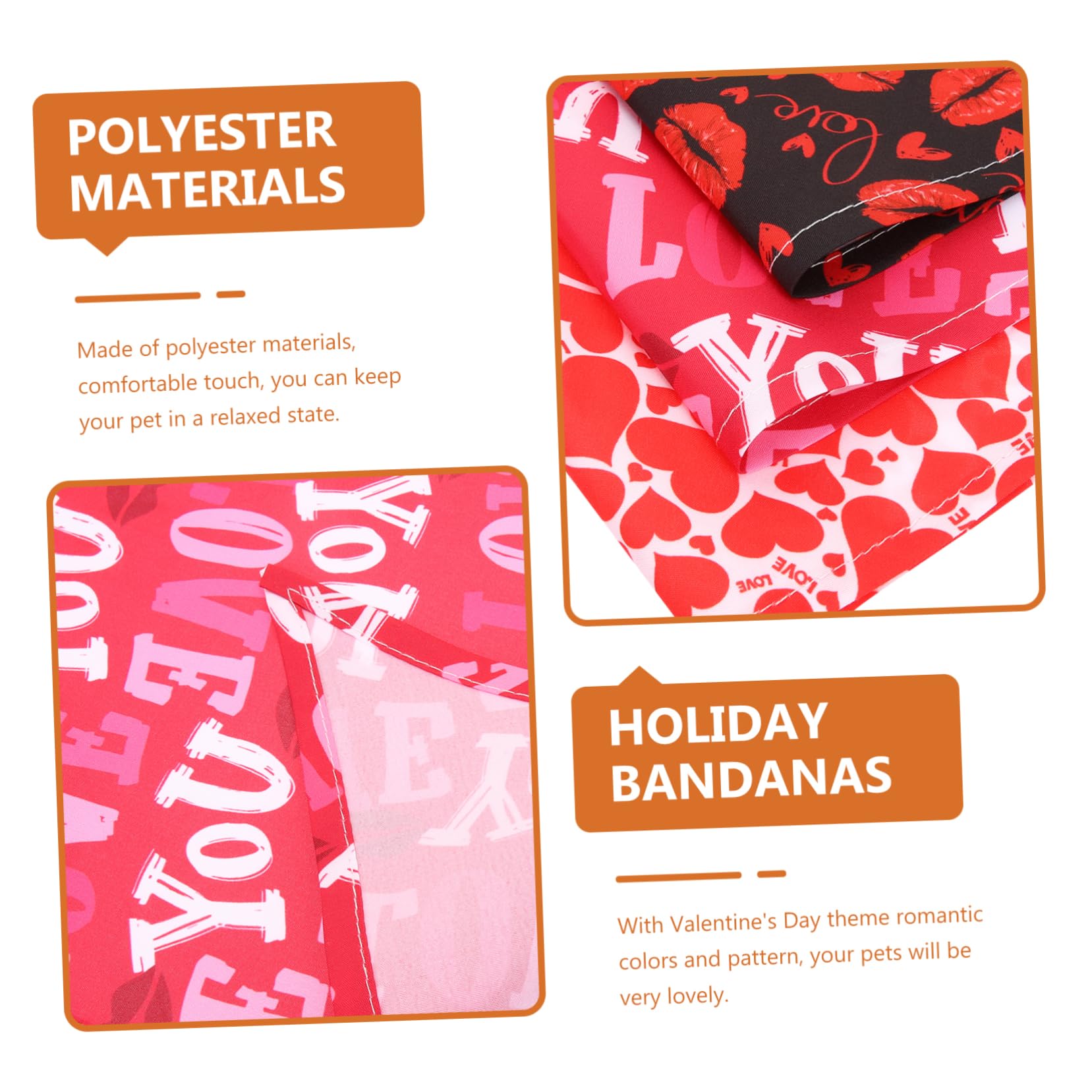 POPETPOP 15pièces Bandanas Triangulaires pour Chiens Foulards De Saint-Valentin Accessoires pour Animaux pour Photos Et Sorties