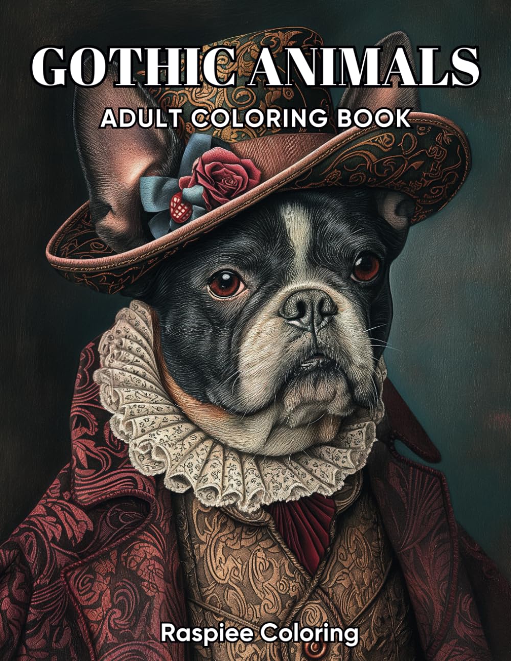 Gothic Animals: Adult Coloring Book with Elegant Animal Portraits for Stress Relief And Relaxation