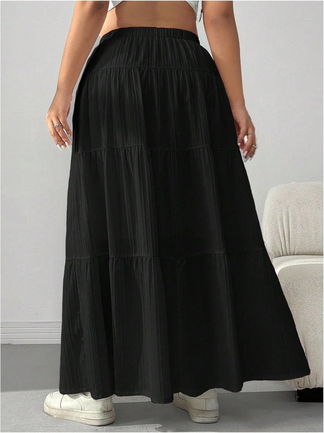 Verdusa Women's Long Maxi Skirt 2026 Boho Flowy Flared Ruffle Skirts Beach Vacation Spring Going Out Outfits