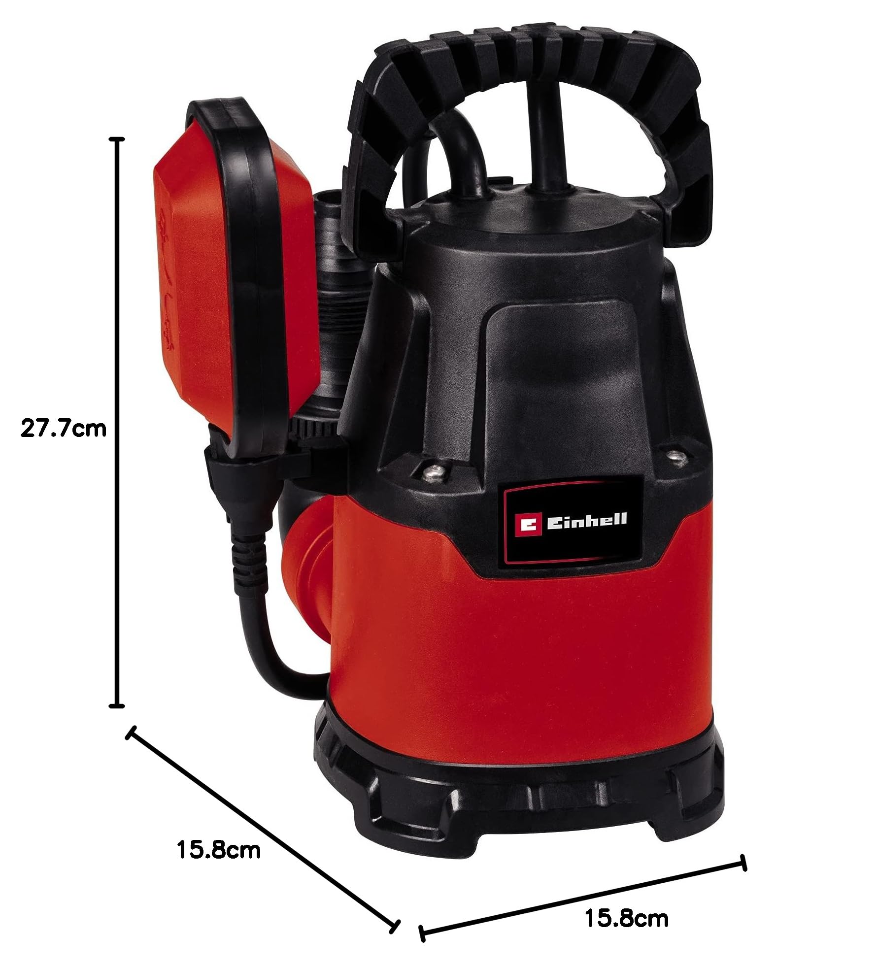 Pompa a immersione GC-SP 2275 di Einhell (220 W, 7.500 litri all'ora, prevalenza - altezza di mandata massima - 6 m, a fondo piatto, fino a 5 mm, pompa per acque chiare, granulometria fino a 5 mm)