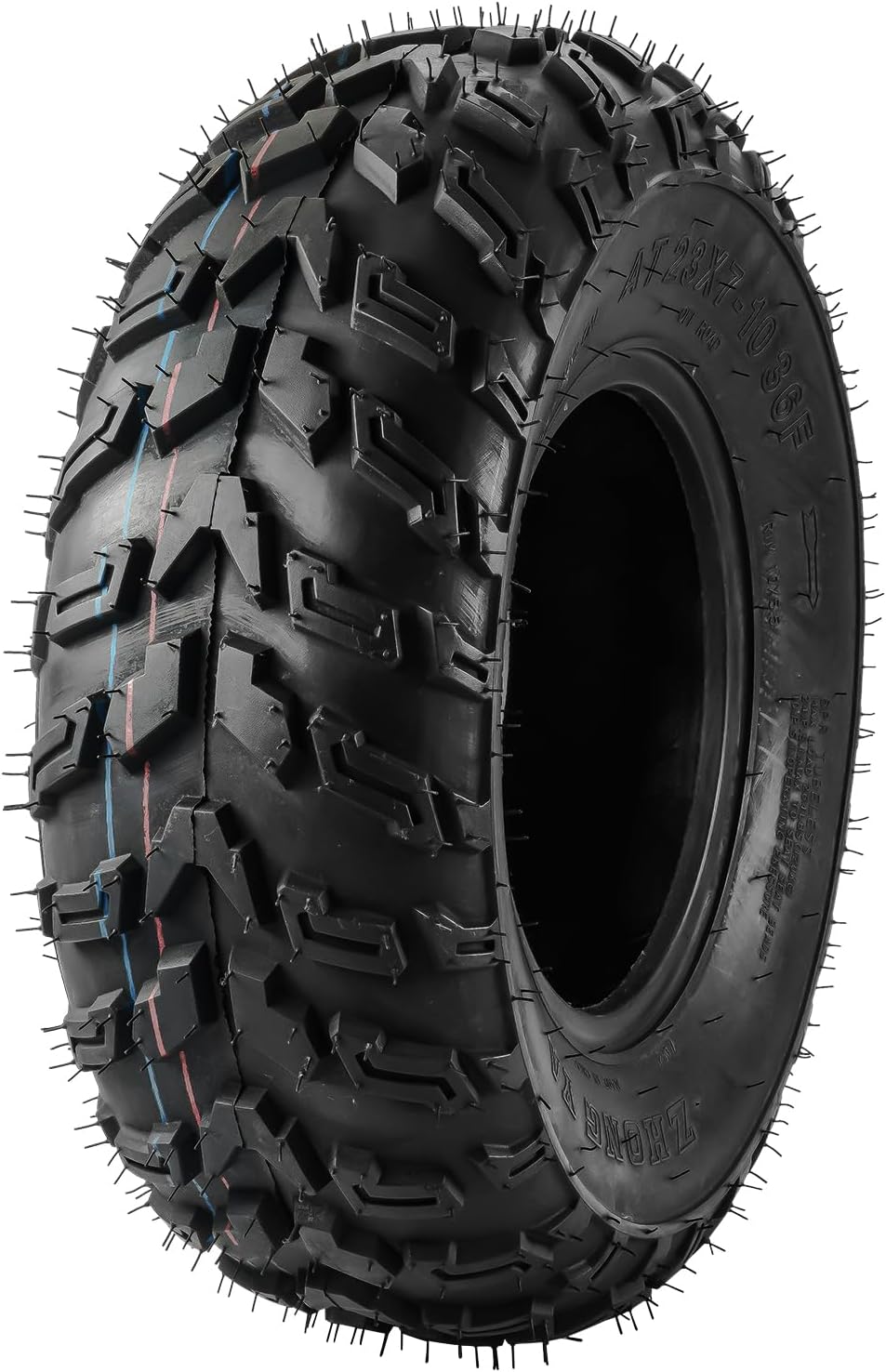 KAX 2 Pack 23x7-10 ATV All Terrain Tires, 6 Ply Bias Tires for Quad, UTV and Side by Side Hybrid Tread for Dirt, Snow and Trail Riding, Fits 23x7-10（Z-183)