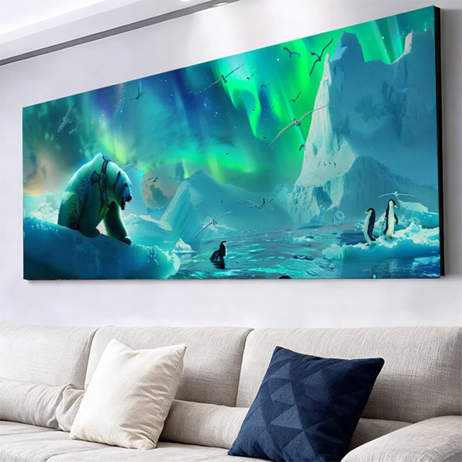 Duży diamentowy pingwin zestaw do malowania diamentami dla dorosłych, 5D Dimond Art Bear Gem Arts and Crafts dla dzieci, zestaw do haftowania krzyżykowego z kryształami strasu, dekoracja pokoju