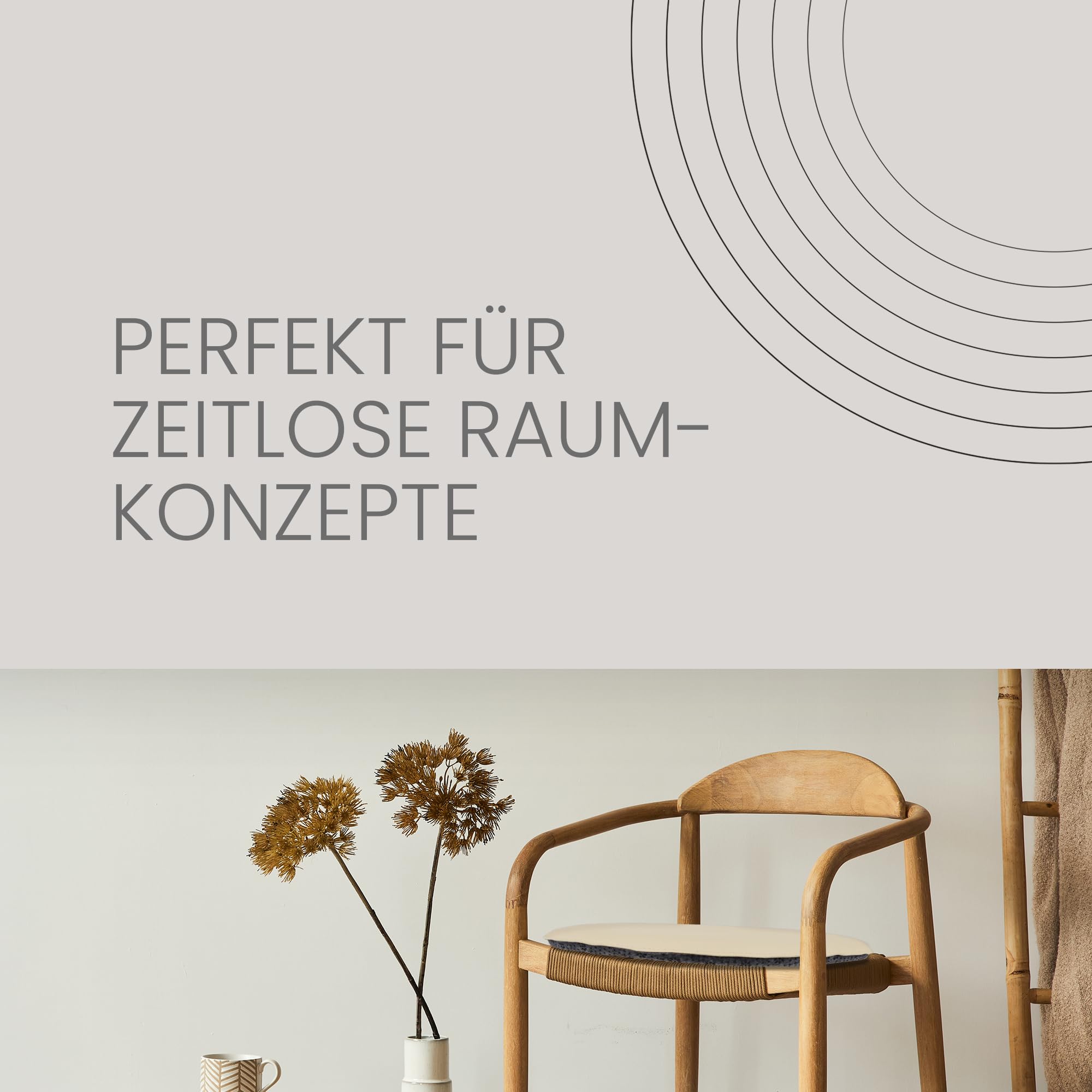 Bestlivings 4er Pack Stuhlkissen Taupe Ø38 cm Lederimitat mit Anti-Rutsch, Sitzauflage für Zuhause, Büro und Garten, ideal für Komfort und Stil