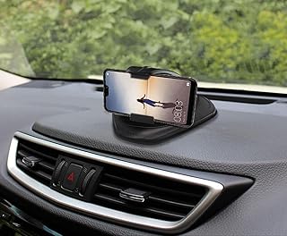 حامل موبايل للسيارة او المكتب وفى المنزل ذاتي اللصق من السيليكون، حامل موبايل عالمي متعدد الوظائف، حامل موبايل للسيارة وغيرها بتصميم زاوية قابل للتعديل - من كابر مصر 2020