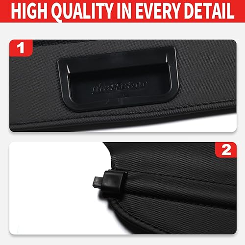 Miniatura 9 de Marretoo Cubierta de carga para Toyota Rav4 2013 2014 2015 2016 2017 2018 para Toyota Rav4 accesorios negro retráctil estilo fábrica SUV maletero