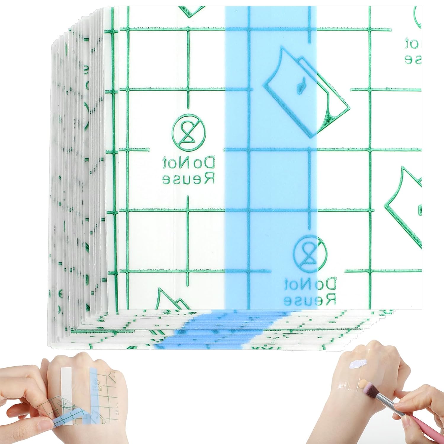 100 Pieces Makeup Hand Palette Single Use Makeup Mixing Palette Disposable Professional Foundation Mixing Tray Adhesive Artist Must Haves Waterproof Makeup Tape for Women Girl Cosmetic 100 Pieces Makeup Hand Palette Single Use Makeup Mixing Palette Disposable Professional Foundation Mixing Tray Adhesive Artist Must Haves Waterproof Makeup Tape for Women Girl Cosmetic