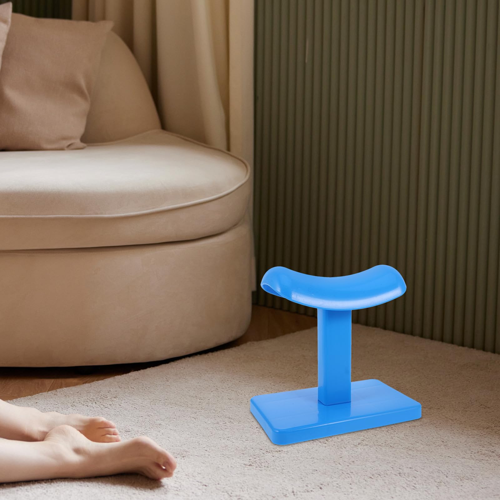 ibasenice Tabouret de Pédicure Pratique en Plastique Bleu, Repose-Pieds Compact et Portable pour Salon Manucure Pédicure, Matériel Fiable pour Professionnels