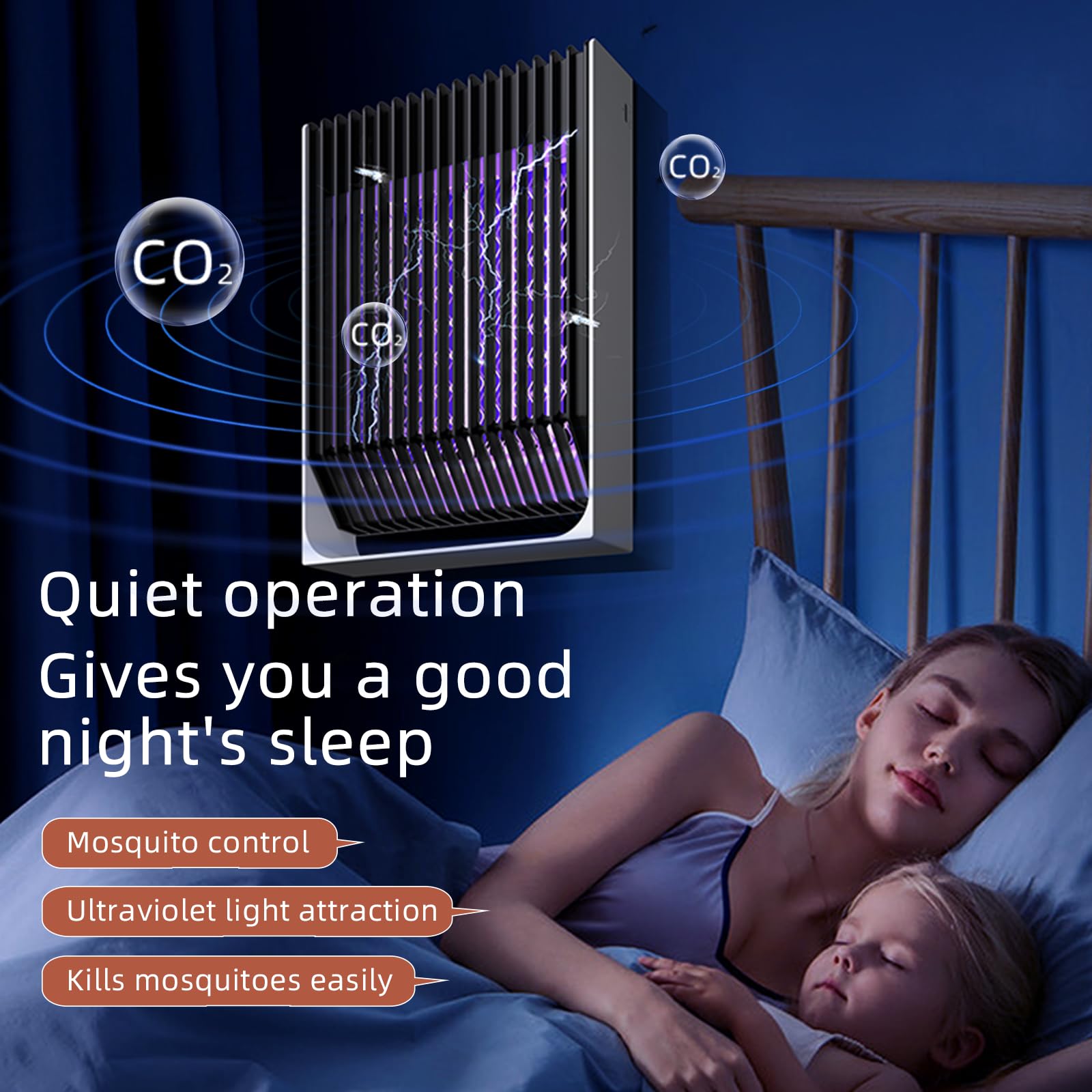 Bug Zapper, elektryczna pułapka na komary i muchy, wydajna pułapka na owady, mocna, wisząca lampa do domu, wewnątrz i na zewnątrz, na patio
