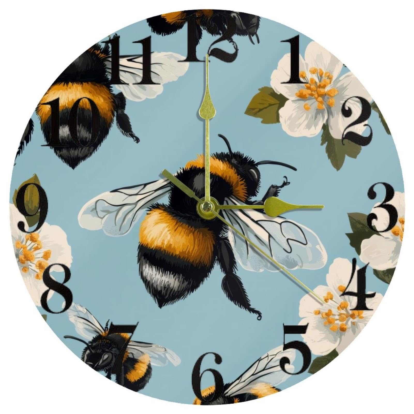 Horloge silencieuse Honey Bees pour éliminer le bruit du tic-tac dans la chambre