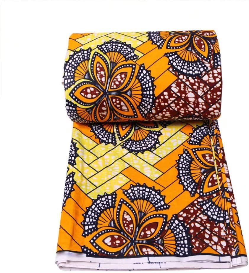 HollandaisWax African Fabric 6 Yard Printed Wax Cloth African Ankara Fabric for Party Dress 1206