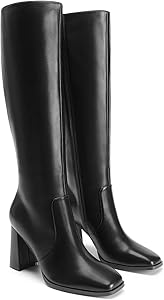 ⭐︎ぽぽ⭐︎ Amazon.com | DREAM PAIRS Knee High Boots for Women Square