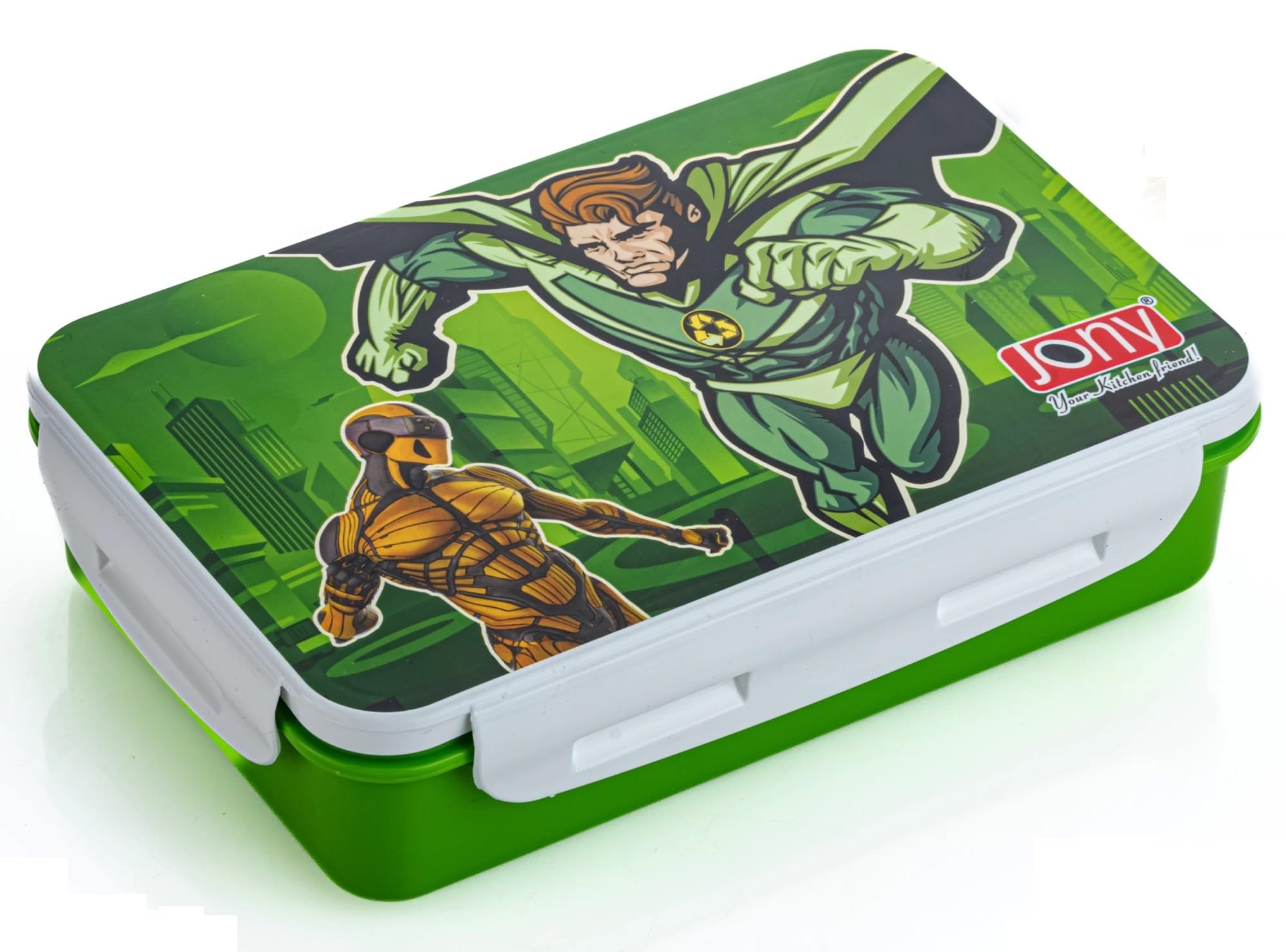 MAGIC PLUS Steel Tiffin Box for Kids - Stainless Steel Leak Proof Insulated BPA Free Lunchbox Keeps Food Hot Until Lunchtime, 2 Airtight Rectangle Compartments (700ml+200ml) (Green Plastic) (B0D579F7SV) Amazon Price History, Amazon Price Tracker