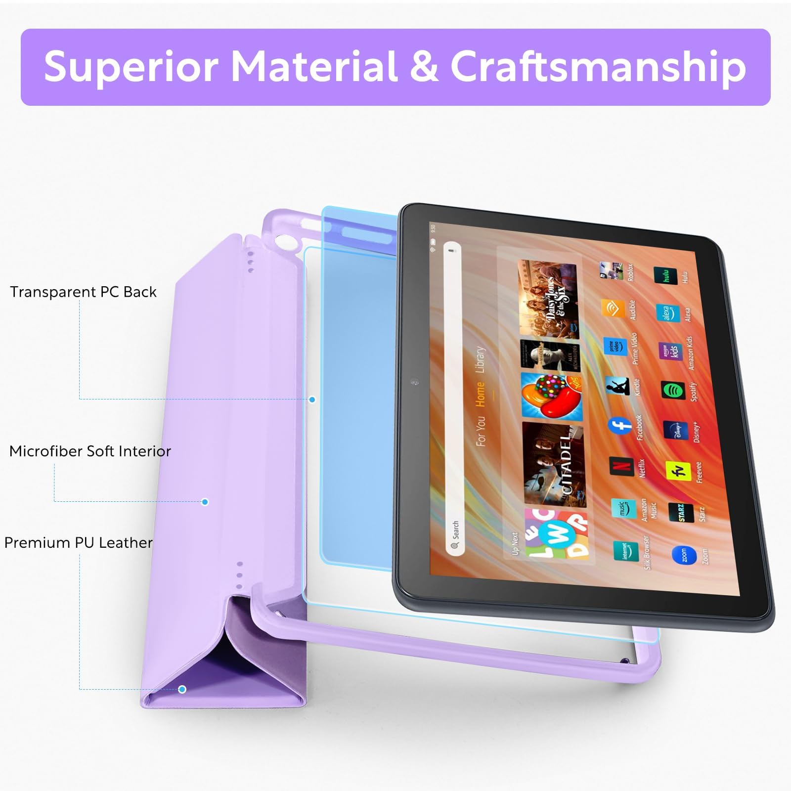 Amazon.com: Slim Case for Kindle Fire HD 10 & Fire HD 10 Kid