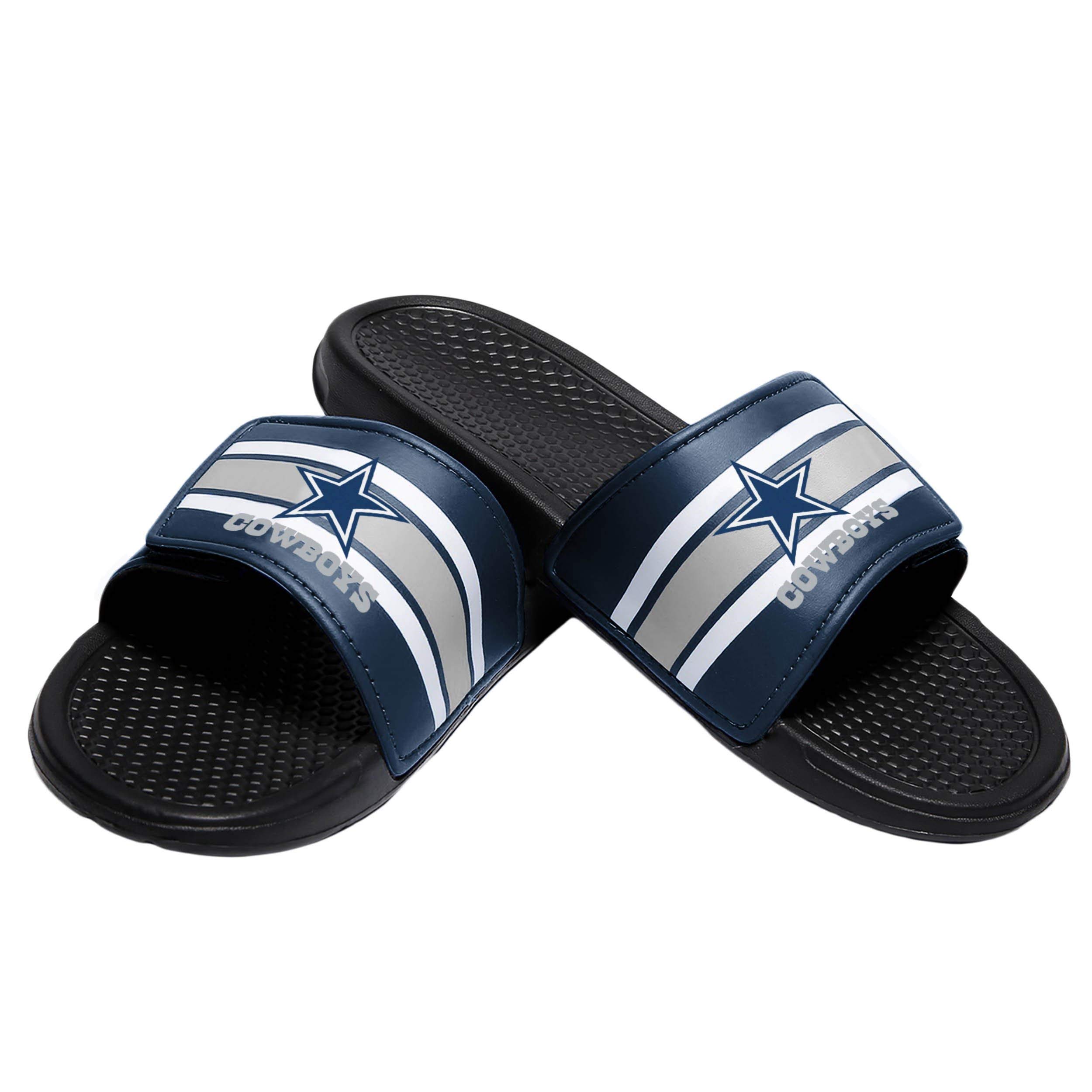 FOCO Dallas Cowboys NFL Mens Stripe Mens Legacy Sport Slide - S