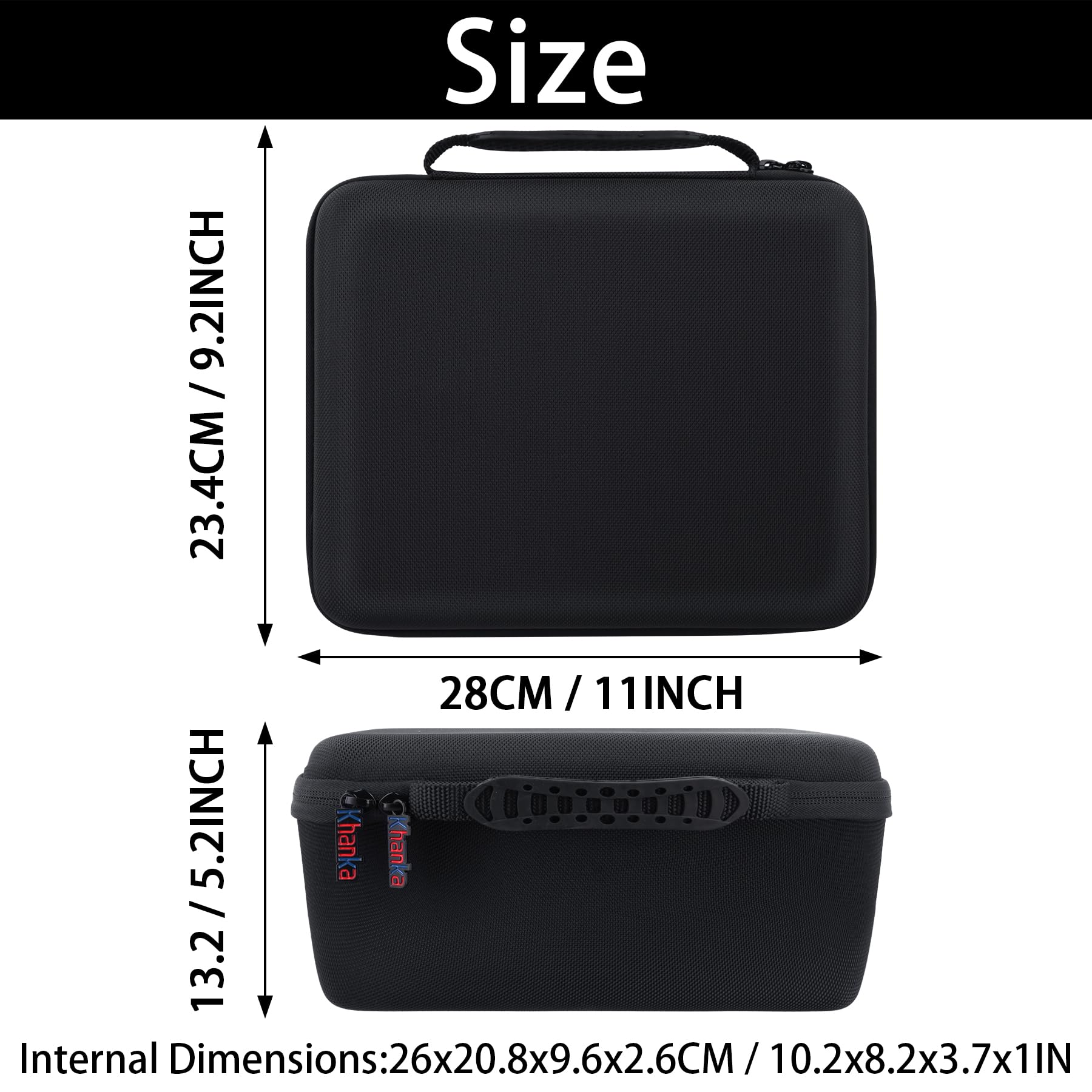 Khanka Étui de voyage rigide de rechange pour casque de jeu Oculus Quest All-in-One VR Noir