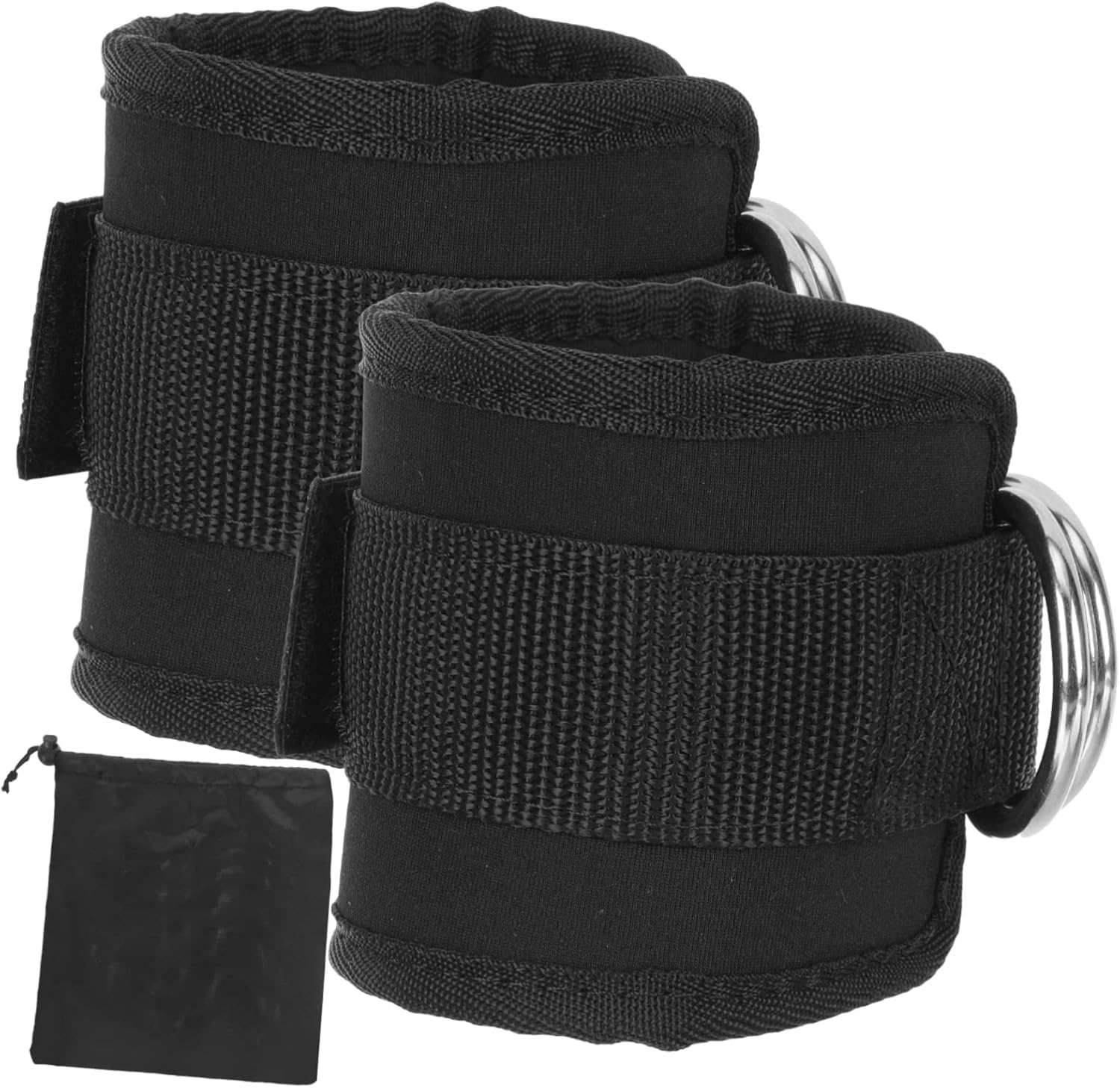HEMOTON 1Set Gym Ankle Strap Durable Adjustable Fitness Ankle Bands for Strength Training for Leg and Hip Workouts Includes with Carry Bag