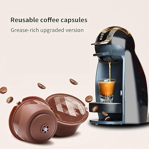 Miniatura 3 de AOZBZ Cápsulas de café reutilizables, paquete de 6 cápsulas de café rellenables coloridas recargables, compatibles con Dolce Gusto