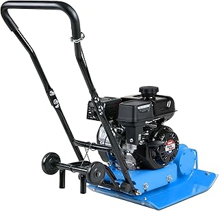 AlphaWorks Plate Compactor 7HP Gas Engine 4200 Pounds of Compaction Force with 20 × 15 Inch Plate for Paving Projects Land...